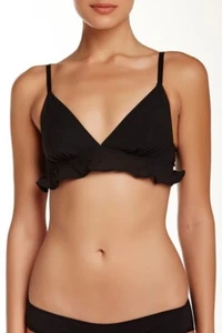 Ella Moss Underella Channing Bralette Size S Seersucker Black Bra EUC B19 - Picture 1 of 5