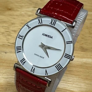 VTG Jowissa Swiss Quartz Watch 991G Unisex Silver Ultra Thin Leather New Battery - Picture 1 of 6