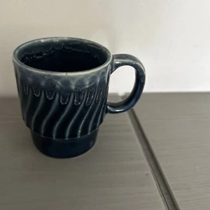 Vintage Coffee/Tea Cup Blue - Made In Japan - Picture 1 of 9