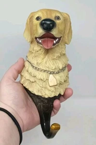 Yellow Labrador Retriever Dog Wall Hook Leash Holder Heavy Resin 8" Hook - Picture 1 of 15