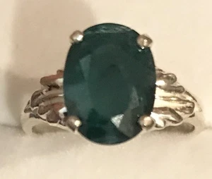 ¡MEJOR CALIDAD! ANILLO DE GRANDERITA VERDE ESMERALDA NATURAL DE 4 QUILATES PLATA ESTERLINA 925 - Imagen 1 de 9