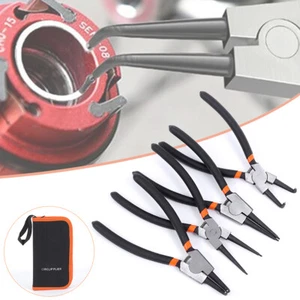 Portable 7/9" Internal External Retaining Clips Pliers Snap Ring Pliers Set 4Pcs - Picture 1 of 33
