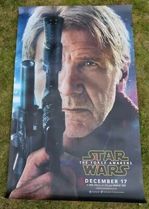 Star Wars The Force Awakens Original Vinyl Cinema Banner 8ft x 5ft, Han Solo - Picture 1 of 7