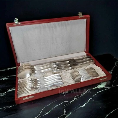 WMF BESTECK-SET 2200 VERSILBERT 90 FÜR 6 PERSONEN MIT KOFFER 1930er 24-TEILIG - Bild 1 von 4