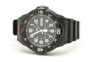 CASIO MRW-200H Black Resin Strap Quartz Day Date Analogue Watch - NEED Battery - Picture 1 of 5