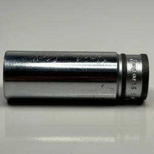 Snap On SFM16 3/8” Dr 12Pt Metric 16mm Flank Drive Deep Chrome Socket USA VTG - Picture 1 of 11