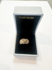 Anillo para mujer de plata de ley con racimo de flores Karen Walker de diseñador - Imagen 1 de 5