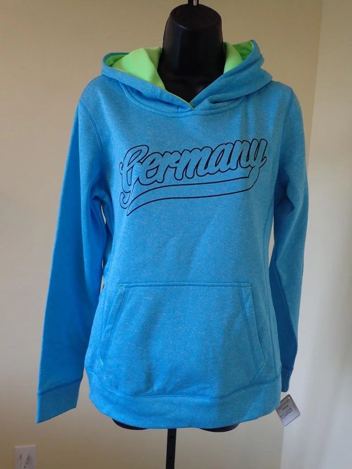Nuevo - Sudadera con capucha azul pequeña Alemania para mujer (S) de J. America Foto 1 de 1