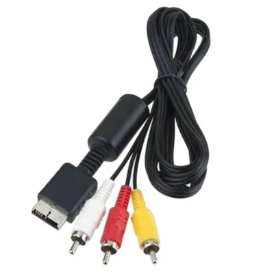 Video Cord Wire Video Cable Composite RCA 2 in 1 for PS2 Console - Image 1 of 4