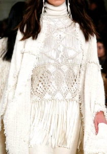 New $3,990 Ralph Lauren Collection Purple Label Embroidered Macrame Dress Top 6 - Picture 1 of 7