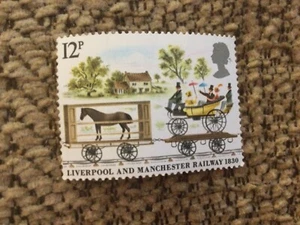 Liverpool and Manchester Railway 1830 12p Stamp unused Excellent condition - Picture 1 of 2