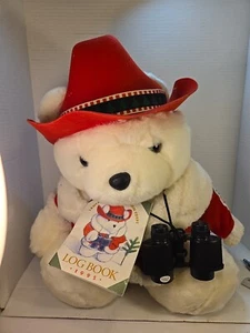 Santa Bear 1995 - Dayton Hudson Conservation Corp With Log Book, Binoculars &Bag - Picture 1 of 11