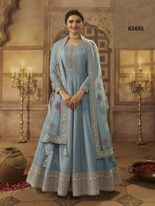 Anarkali Salwar Kameez Suit Indian Pakistani Designer Bollywood Ethnic Dress - Picture 1 of 29