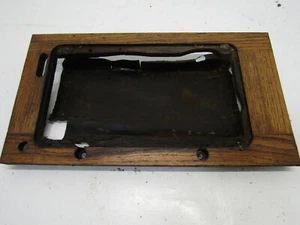 OLD CAST IRON TREDDLE SEWING DIAMOND MACHINE WOOD TIN BASE UNDER MACHINE PART - Picture 1 of 5