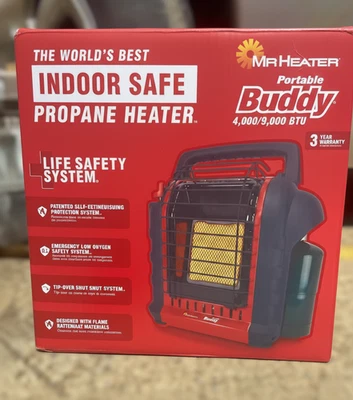 Mr Heater F232000 9000 BTU 225 sq-ft Portable Buddy Propane Heater New - Image 1 of 4