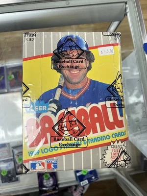 Fleer Baseball 1989 caja de cera sellada de fábrica BBCE FASC envuelta Foto 1 de 2