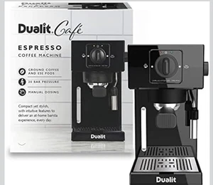 Dualit Espresso Coffee Machine-Ground Coffee & ESE Pods-20 Bar Pressure-UK Sale - Picture 1 of 9