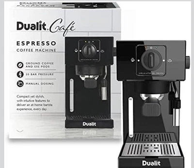 Máquina de café espresso Dualit - Café molido y cápsulas ESE - 20 bares de presión - Venta en el Reino Unido Foto 1 de 4