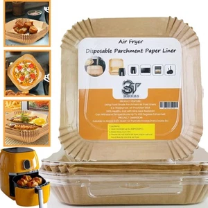 "air fryer paper liners, 120 Pcs Air Fryer Liners disposable,8 inch square un... - Picture 1 of 7