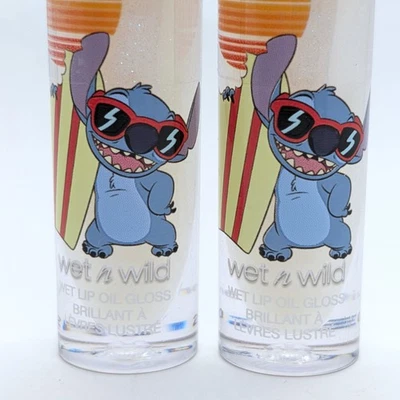 2 Wet n Wild Disney Stitch Chillin' SURFS UP Wet Lip Oil Gloss Limited Edition - Image 1 of 4