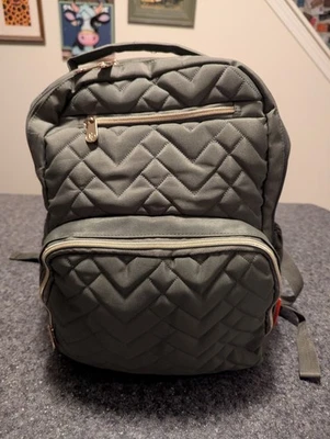 Fisher Price Mochila Bolsa de Pañales Acolchada Verde con Cambiador Foto 1 de 4