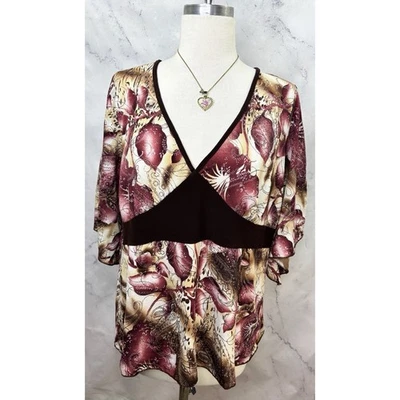 Vintage Tweenie Weenie Y2k Top Shirt Babydoll Blouse Whimsy Fairy Glittery 2X - Image 1 of 4