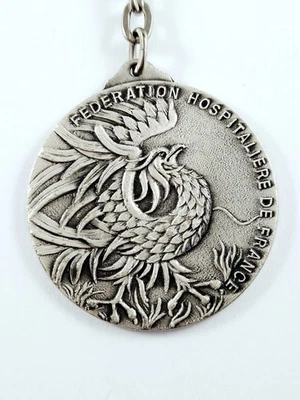 Key Ring - Hopitaux Travenol Lung Artificial - 5e Seats 1974 - Metal Rooster - Image 1 of 3