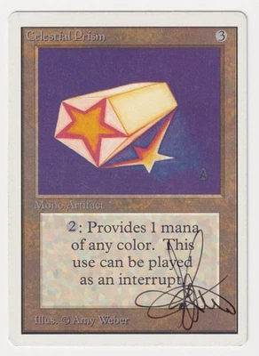 Signed Celestial Prism MP Unlimited Edition Artist Amy Weber 1993 WOTC MTG Magic - Image 1 of 2