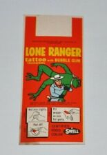 LONE RANGER Swell Bubble Gum TATTOO Wrapper unused 1960s paper wrapper