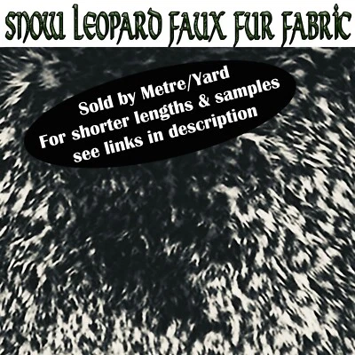 Tela de piel sintética mullida de leopardo de las nieves monocromática para bebé 152 cm de ancho (60") metro/yarda Foto 1 de 3