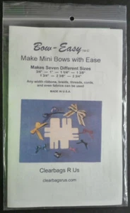 Genuine Bow Easy (tm) Mini Bow Maker Template Make 7 Different Sizes of Bows - Picture 1 of 2
