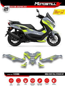 KIT CALCOMANÍAS ADHESIVAS GRÁFICAS YAMAHA NMAX 125cc-155cc (2021-2022) - Imagen 1 de 3