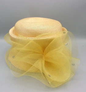 Vintage yellow weave hat - Picture 1 of 1