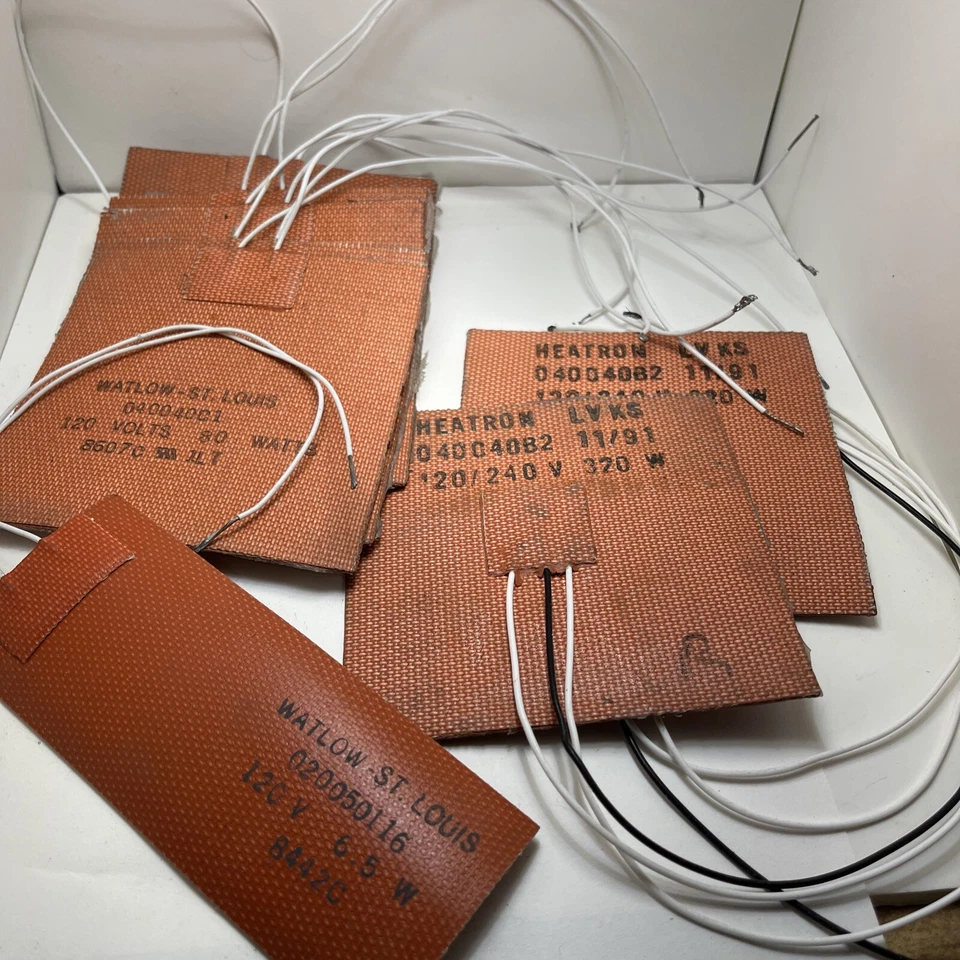 CANTIDAD 8 ALMOHADILLAS TÉRMICAS FLEXIBLES WATLOW & HEATRON Foto 1 de 1