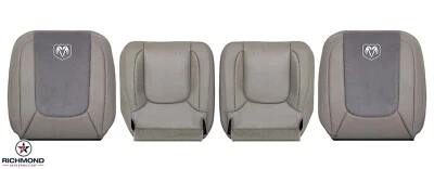 Cubiertas de asiento de cuero completas tostadas para conductor y pasajero Dodge Ram Laramie 04-05 Foto 1 de 4