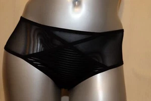 ANTIGEL Panty Hipster Shorts RAYURES BALLERINE gestreifter Tüll noir schwarz NEU