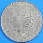 1921 Guadeloupe 1 Franc Coin, KM#46