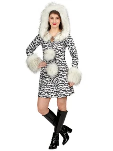 Schneeeule-Kleid Kostüm Kleid Tier Damen Eule Schneeule Karneval Fasching  - Bild 1 von 5