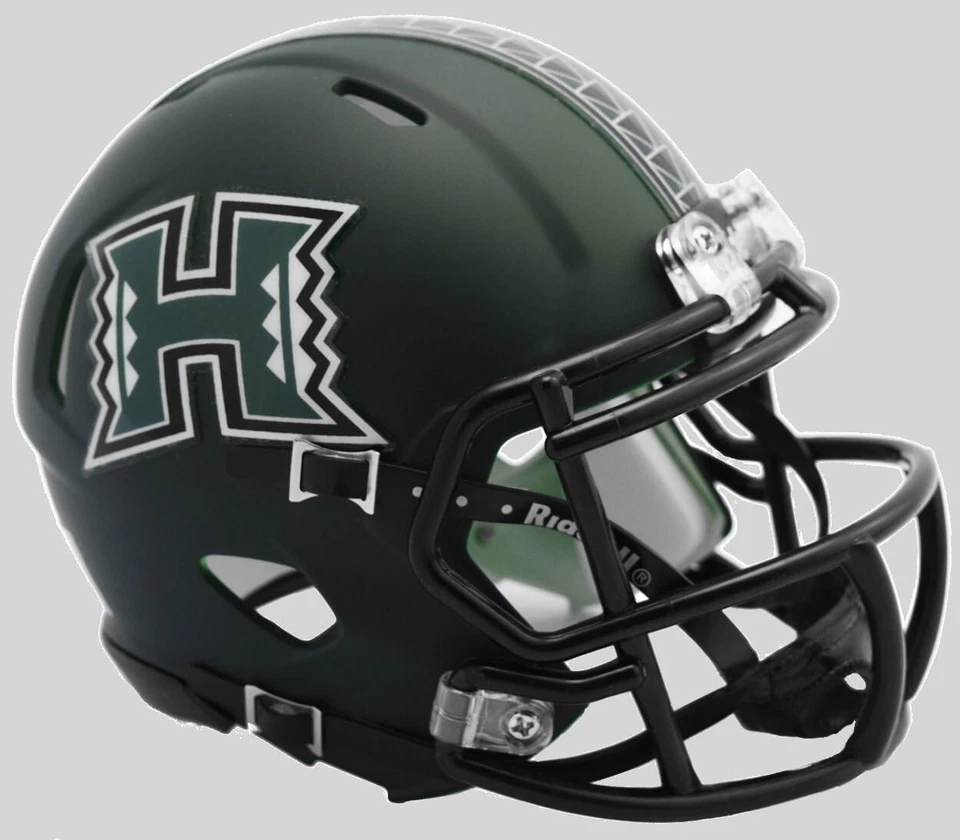 *VENDA* CAPACETE DE FUTEBOL AMERICANO HAWAII WARRIORS RETRO SPEED MINI NCAA RIDDELL! - Imagem 1 de 1