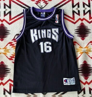 Camiseta deportiva vintage Peja Stojakovic Champion juvenil 14/16 para mujer pequeña Y2K Foto 1 de 4