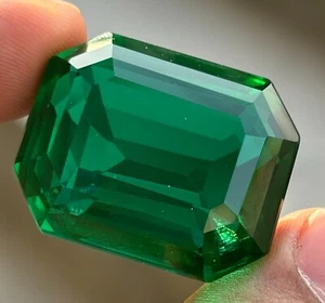 105 Cts Natural Green Emerald Emerald Cut Certified Colombian Loose Gemstone - Picture 1 of 13