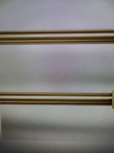 Barra para cortinas de cortina doble Pottery Barn de latón .75 con soporte de pared 28-48" - Imagen 1 de 2