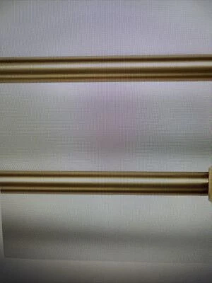 Barra para cortinas de cortina doble Pottery Barn de latón .75 con soporte de pared 28-48" Foto 1 de 2