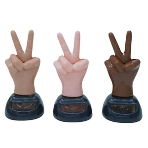 1x Solar-Power Dancing 2 Finger Solar Dancer Figure Shaking Toy Car Dashboard - Picture 1 of 9