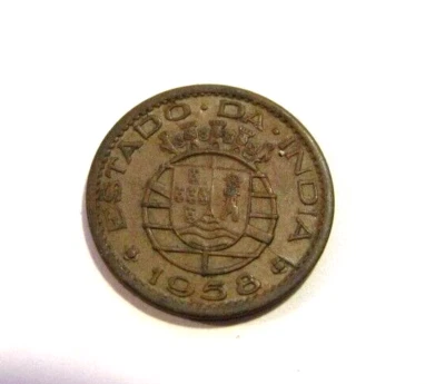 India Portuguese 1958 10 Centavos Bronze Coin - Image 1 of 4
