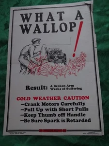 Affiche prévention des accidents années 30/40 : What a wallop ( automobile ) - Imagen 1 de 1