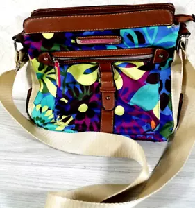 BOLSO DE MANO LILY BLOOM MULTICOLOR FLORAL 5 Bolsillos/Azul Verde - Imagen 1 de 8