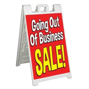 GOING OUT OF BUSINESS SALE Signicade 24x36 Aframe Sidewalk Sign Banner Decal - Picture 1 of 9