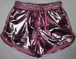 NEW, Girl’s PERFASHION Pink Metallic Shorts w/Elastic Waist (12yr) - Picture 1 of 7