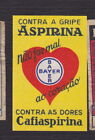 Ancienne  tiquette  Allumettes Portugal BN121723 Aspirine BAyer Coeur 